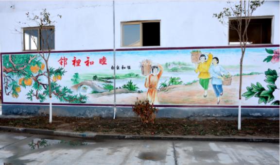 桐柏乡镇文化墙 乡风文明焕发新活力